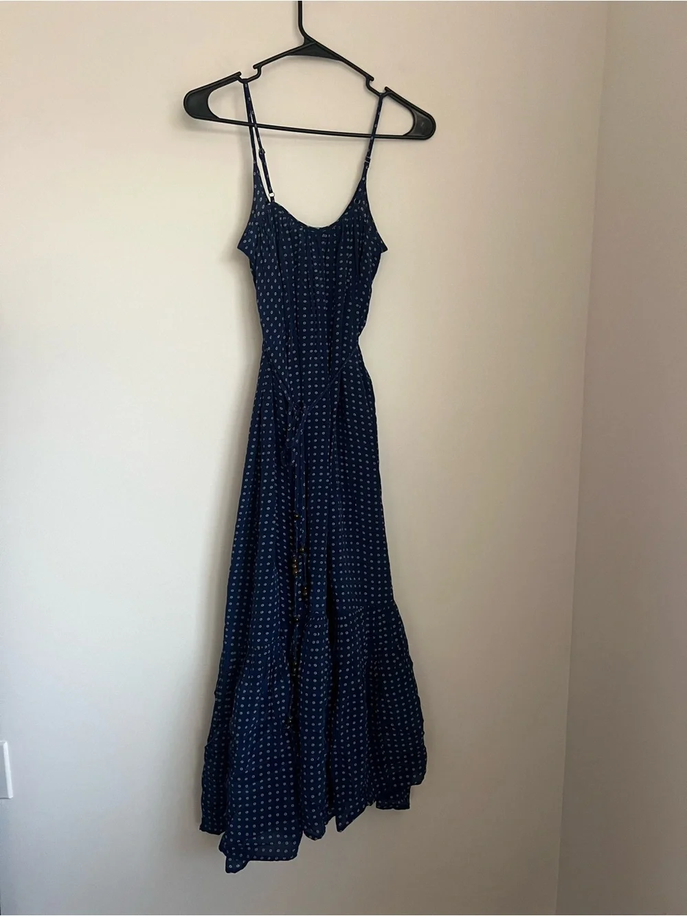 J Crew Caspia Dot Print Crepe De Chino Belted Midi Dress Women's Size XXS